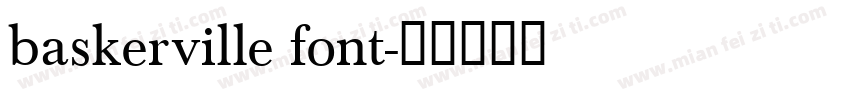 baskerville font字体转换
